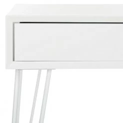 48 in. Rectangular White 2 Drawer Writing Desk with Built-In Storage by SAFAVIEH 22 48 in. Rectangular White 2 Drawer Writing Desk with Built-In Storage by SAFAVIEH -Safavieh Sales Store white safavieh writing desks fox2225a 76 1000