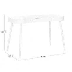 Madan 48 in. White 1-Drawer Writing Desk by SAFAVIEH -Safavieh Sales Store white safavieh writing desks fox2229a 40 1000