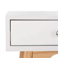 Isadora 38 in. White/Brown 1-Drawer Writing Desk by SAFAVIEH -Safavieh Sales Store white safavieh writing desks fox6293b 77 1000