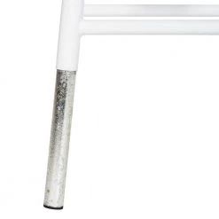 Kenzie 24 in. White/Silver Dipped Counter Stool by SAFAVIEH -Safavieh Sales Store white silver safavieh bar stools fox3211b 44 1000