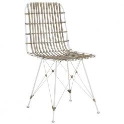 Minerva Off-White Wicker Dining Chair (Set of 2) by SAFAVIEH -Safavieh Sales Store white wash safavieh dining chairs wik6510c set2 31 1000