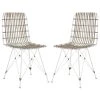 Minerva Off-White Wicker Dining Chair (Set of 2) by SAFAVIEH