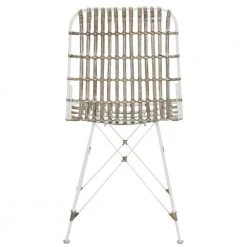 Minerva Off-White Wicker Dining Chair (Set of 2) by SAFAVIEH -Safavieh Sales Store white wash safavieh dining chairs wik6510c set2 77 1000