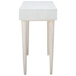 Zinnia 35 in. Off-White/Silver Wood 1-Drawer Writing Desk by SAFAVIEH -Safavieh Sales Store white wash silver safavieh writing desks dsk9000b 4f 1000